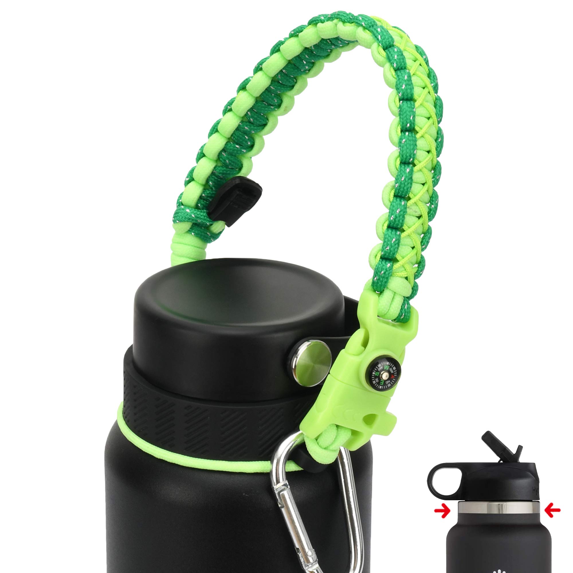 Amazon.com : QeeCord 2.0 Paracord Handle for Hydroflask 2.0 Wide